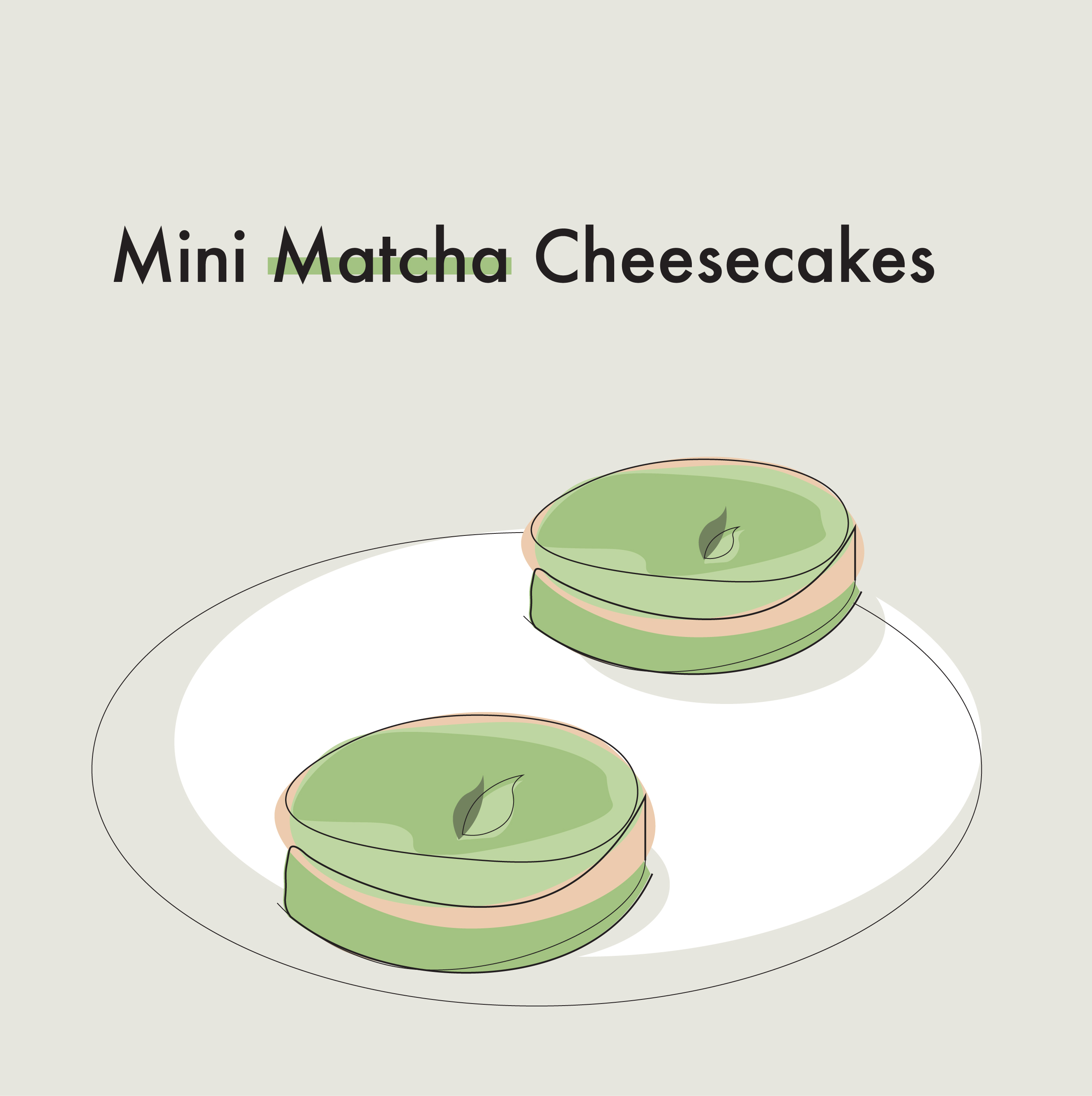 Matcha mini tvarohové koláče
