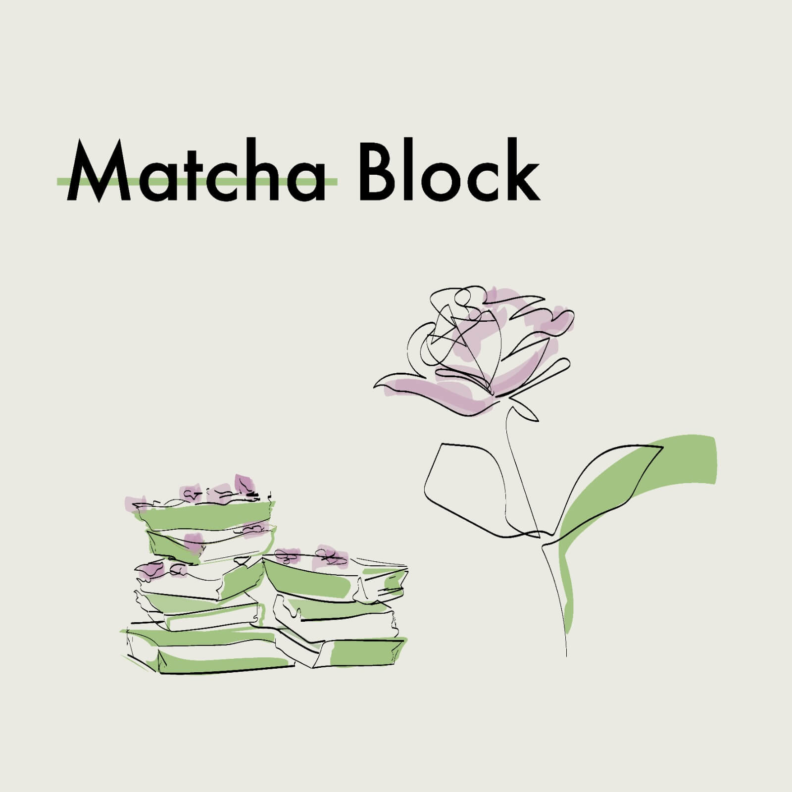 Matcha-Schokoladenblock