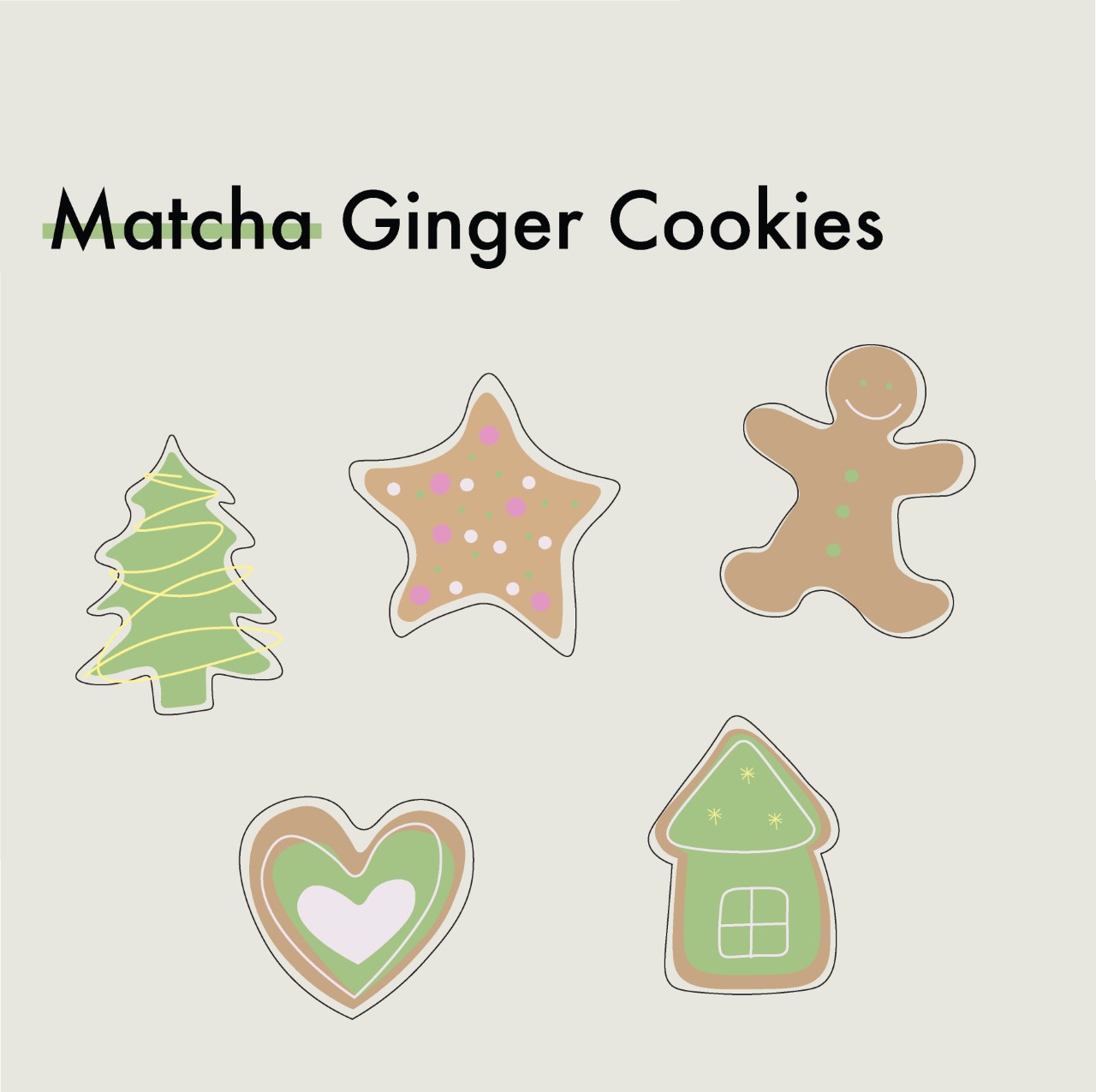 Matcha-Lebkuchenplätzchen