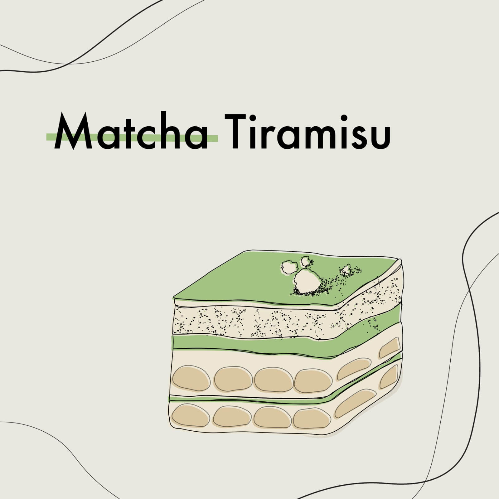 Matcha Tiramisu - Matchamisu