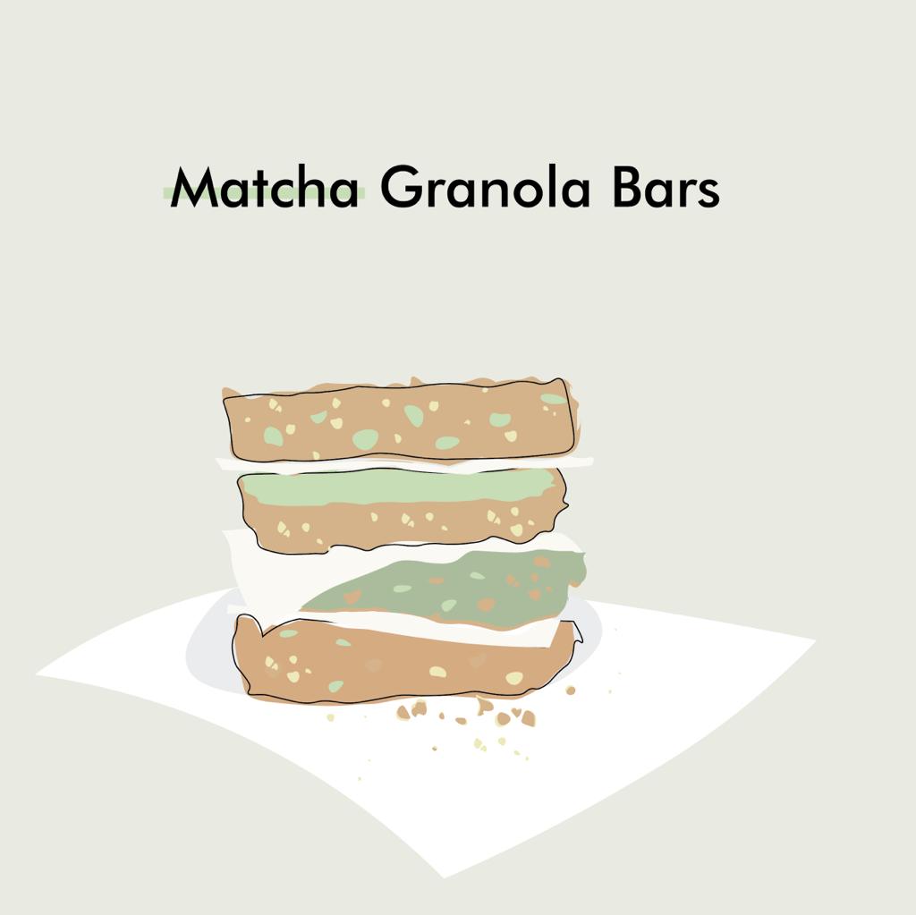 Tyčinky Matcha Granola