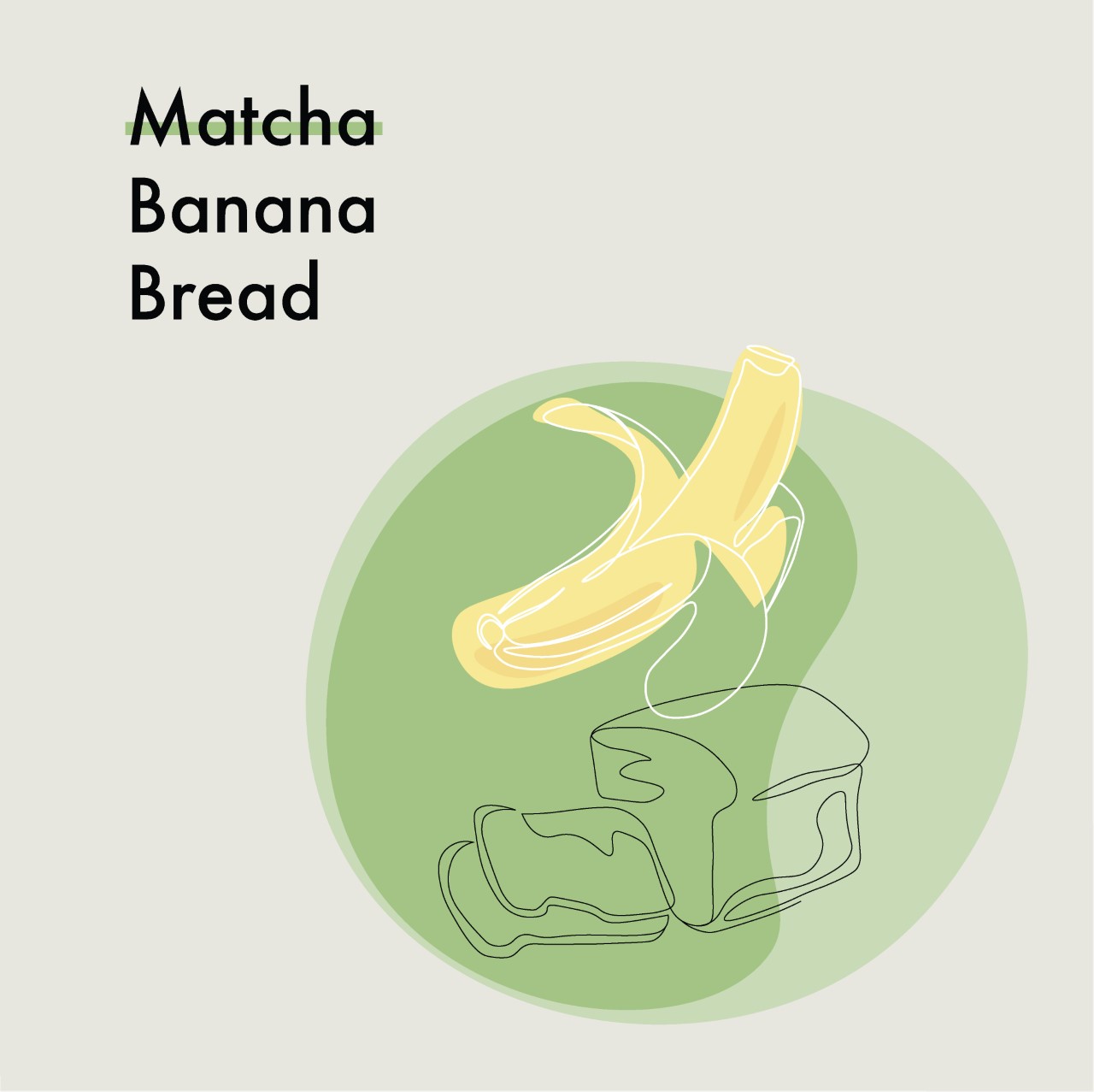Banánový chlieb Matcha