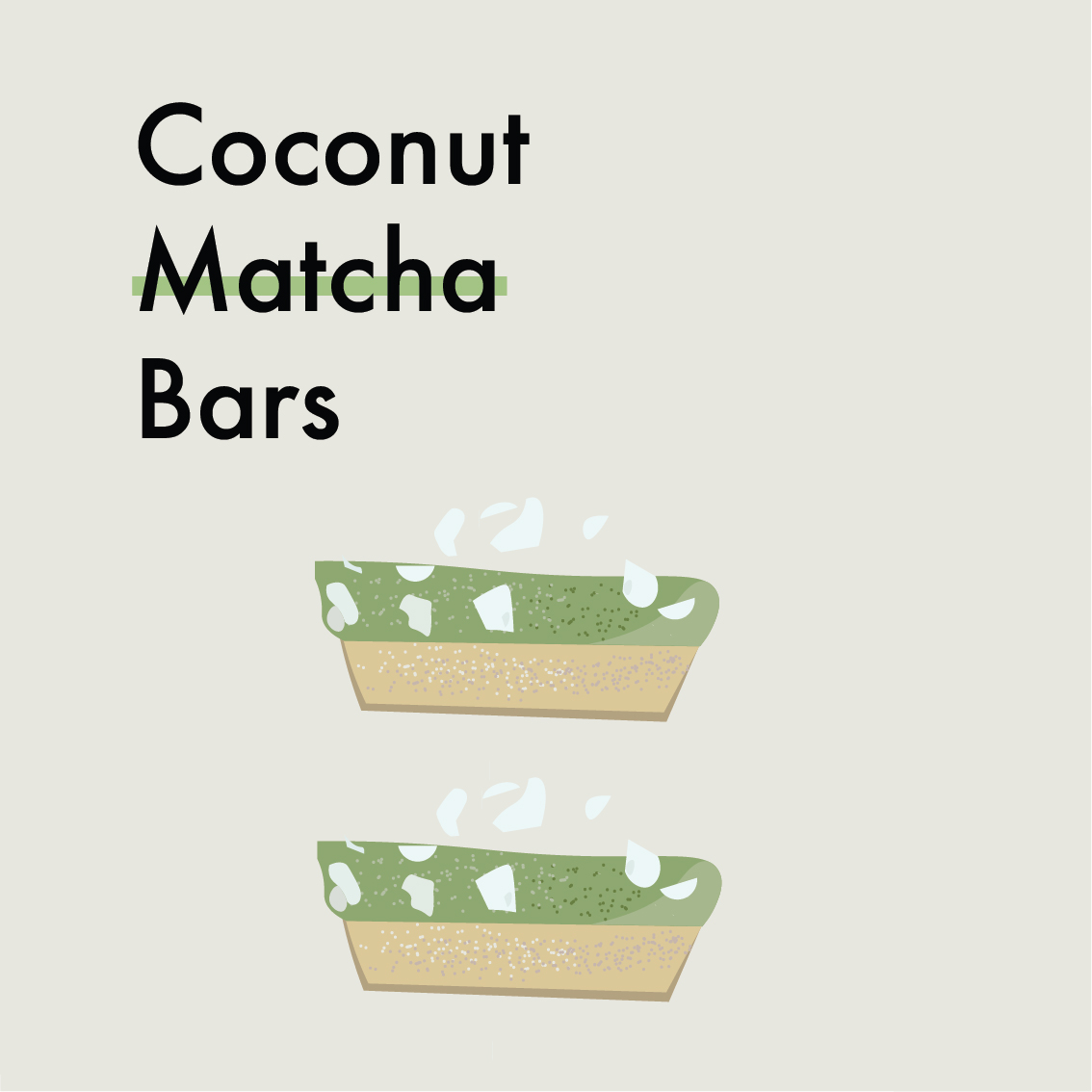 Kokosové tyčinky Matcha